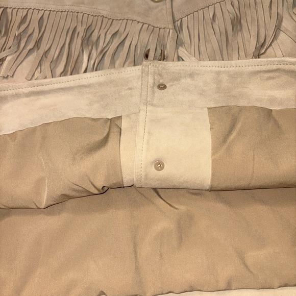 Lauren Ralph Lauren Suede Leather Fringe Western Jacket Camel Women's 18 - Picture 5 of 11